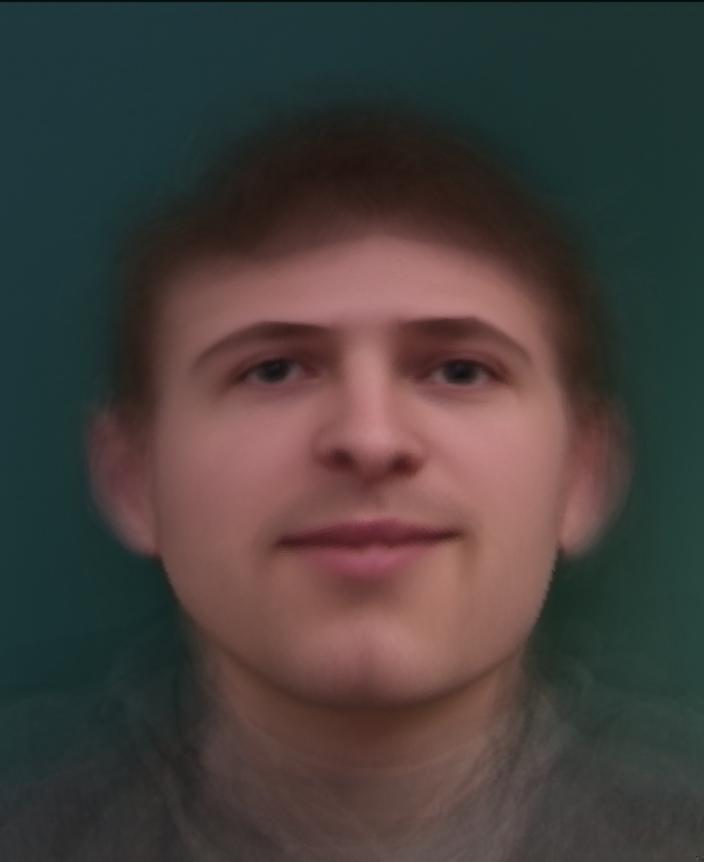 Average Face Warped into Ethan